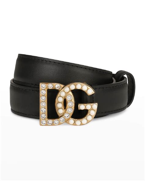 dolce gabbana swarovski bunt|Dolce&Gabbana DG 40mm Swarovski Crystal & Pearl Leather Belt.